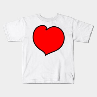 Big Bold Love Heart - Simple Graphic Design Kids T-Shirt